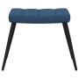 Sillón de relax con reposapiés tela azul