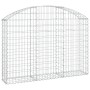 Cesta gaviones forma arco hierro galvanizado 150x30x100/120 cm