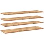 Estante flotante 4 uds madera acacia acabado aceite 120x40x2 cm