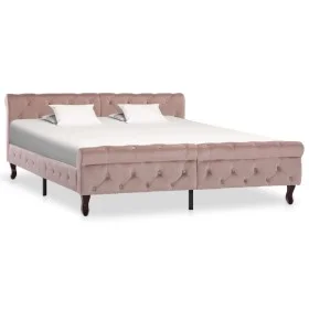 Bettgestell aus rosafarbenem Samt, 160 x 200 cm von vidaXL, Betten und Lattenroste - Ref: Foro24-288568, Preis: 368,87 €, Rab...