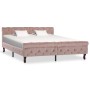 Pink velvet bed frame 160x200 cm by vidaXL, Beds and slatted bases - Ref: Foro24-288568, Price: 375,21 €, Discount: %