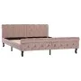 Estructura de cama de terciopelo rosa 160x200 cm de vidaXL, Camas y somieres - Ref: Foro24-288568, Precio: 368,26 €, Descuent...