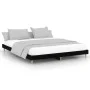 Black engineered wood bed frame 200x200 cm by vidaXL, Beds and slatted bases - Ref: Foro24-832006, Price: 132,46 €, Discount: %
