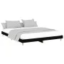 Black engineered wood bed frame 200x200 cm by vidaXL, Beds and slatted bases - Ref: Foro24-832006, Price: 132,46 €, Discount: %