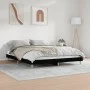 Black engineered wood bed frame 200x200 cm by vidaXL, Beds and slatted bases - Ref: Foro24-832006, Price: 132,46 €, Discount: %