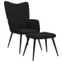 Sillón de relax con reposapiés tela negro