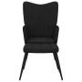 Sillón de relax con reposapiés tela negro