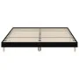 Black engineered wood bed frame 200x200 cm by vidaXL, Beds and slatted bases - Ref: Foro24-832006, Price: 132,46 €, Discount: %