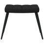Sillón de relax con reposapiés tela negro