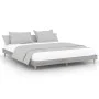 Sonoma gray engineered wood bed frame 200x200 cm by vidaXL, Beds and slatted bases - Ref: Foro24-832011, Price: 109,94 €, Dis...