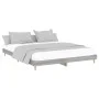 Sonoma gray engineered wood bed frame 200x200 cm by vidaXL, Beds and slatted bases - Ref: Foro24-832011, Price: 109,94 €, Dis...