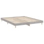 Sonoma gray engineered wood bed frame 200x200 cm by vidaXL, Beds and slatted bases - Ref: Foro24-832011, Price: 111,34 €, Dis...