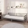 Sofa bed with solid pine wood mattress gray 90x200 cm by vidaXL, Beds and slatted bases - Ref: Foro24-3083586, Price: 296,15 ...