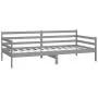 Sofa bed with solid pine wood mattress gray 90x200 cm by vidaXL, Beds and slatted bases - Ref: Foro24-3083586, Price: 296,15 ...