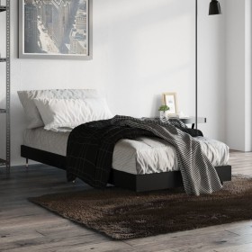 Schwarzer Bettrahmen aus Holzwerkstoff, 75 x 190 cm von vidaXL, Betten und Lattenroste - Ref: Foro24-832206, Preis: 89,95 €, ...
