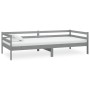 Sofa bed with solid pine wood mattress gray 90x200 cm by vidaXL, Beds and slatted bases - Ref: Foro24-3083571, Price: 267,06 ...
