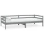 Sofa bed with solid pine wood mattress gray 90x200 cm by vidaXL, Beds and slatted bases - Ref: Foro24-3083571, Price: 256,57 ...