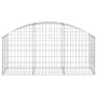 Cesta de gaviones forma arco hierro galvanizado 150x50x60/80 cm