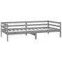 Sofa bed with solid pine wood mattress gray 90x200 cm by vidaXL, Beds and slatted bases - Ref: Foro24-3083571, Price: 256,57 ...