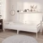 Sofa bed with white solid pine wood mattress 90x200 cm by vidaXL, Beds and slatted bases - Ref: Foro24-3083585, Price: 304,53...