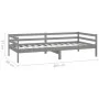 Schlafsofa mit Matratze aus massivem Kiefernholz grau 90x200 cm von vidaXL, Betten und Lattenroste - Ref: Foro24-3083571, Pre...