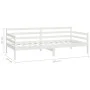 Sofa bed with white solid pine wood mattress 90x200 cm by vidaXL, Beds and slatted bases - Ref: Foro24-3083585, Price: 304,53...