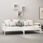 Sofá cama con colchón madera de pino maciza blanco 90x200 cm de vidaXL, Camas y somieres - Ref: Foro24-3083555, Precio: 231,0...