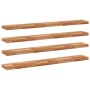 Estante flotante 4 uds madera acacia acabado aceite 120x20x4cm