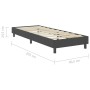 Estructura de cama Box Spring tela gris 90x200 cm