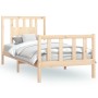 Bed frame with headboard solid pine wood 90x200 cm by vidaXL, Beds and slatted bases - Ref: Foro24-3188151, Price: 91,22 €, D...