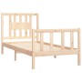Bed frame with headboard solid pine wood 90x200 cm by vidaXL, Beds and slatted bases - Ref: Foro24-3188151, Price: 91,22 €, D...