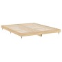 Bettgestell aus Sonoma-Eiche-Holzwerkstoff, 200 x 200 cm von vidaXL, Betten und Lattenroste - Ref: Foro24-832112, Preis: 136,...