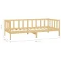 Sofa bed with solid pine wood mattress 90x200 cm by vidaXL, Beds and slatted bases - Ref: Foro24-3083609, Price: 269,55 €, Di...