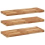 Estantes flotantes 3 uds madera acacia acabado aceite 80x30x4cm