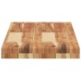 Estantes flotantes 3 uds madera acacia acabado aceite 80x30x4cm