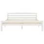 Estructura de cama de madera maciza de pino blanca 160x200 cm de vidaXL, Camas y somieres - Ref: Foro24-322072, Precio: 136,1...