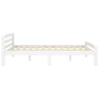 Estructura de cama de madera maciza de pino blanca 160x200 cm de vidaXL, Camas y somieres - Ref: Foro24-322072, Precio: 137,9...