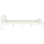 Estructura de cama de madera maciza de pino blanca 160x200 cm de vidaXL, Camas y somieres - Ref: Foro24-322072, Precio: 136,1...