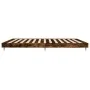 Estructura de cama madera de ingeniería roble ahumado 200x200cm de vidaXL, Camas y somieres - Ref: Foro24-832114, Precio: 121...