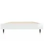 Estructura de cama madera de ingeniería blanco brillo 75x190 cm de vidaXL, Camas y somieres - Ref: Foro24-832207, Precio: 94,...