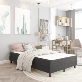 Box Spring bed frame gray fabric 120x200 cm by vidaXL, Beds and slatted bases - Ref: Foro24-287455, Price: 134,18 €, Discount: %
