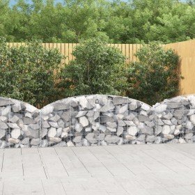 Cesta de gaviones forma arco hierro galvanizado 200x30x60/80 cm en Maceteros y jardineras | Comprar online en Foro24