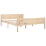 Solid pine wood bed frame 140x200 cm by vidaXL, Beds and slatted bases - Ref: Foro24-322099, Price: 133,68 €, Discount: %