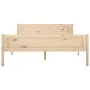 Solid pine wood bed frame 140x200 cm by vidaXL, Beds and slatted bases - Ref: Foro24-322099, Price: 115,00 €, Discount: %