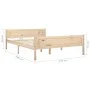 Solid pine wood bed frame 140x200 cm by vidaXL, Beds and slatted bases - Ref: Foro24-322099, Price: 115,00 €, Discount: %