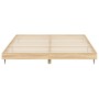 Bettgestell aus Sonoma-Eiche-Holzwerkstoff, 200 x 200 cm von vidaXL, Betten und Lattenroste - Ref: Foro24-832216, Preis: 142,...