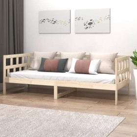 Sofá cama madera maciza de pino 90x190 cm