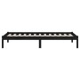 Estructura de cama de madera maciza de pino negra 100x200 cm de vidaXL, Camas y somieres - Ref: Foro24-810011, Precio: 75,24 ...