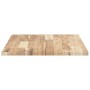 Encimera tocador baño madera maciza acacia sin tratar 80x50x2cm
