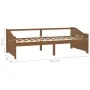 3-seater sofa bed solid honey brown pine wood 90x200 cm by vidaXL, Beds and slatted bases - Ref: Foro24-322166, Price: 83,42 ...